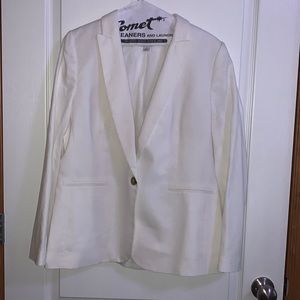 Jcrew factory white linen blazer